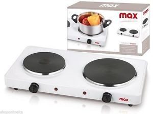 Fornello elettrico portatile Campeggio 2 piastre MAX - Piazza Mercato Casa