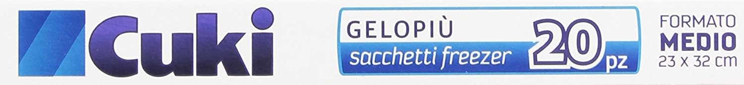 Cuki - Sacchetti Freezer Gelopiu', Formato Medio 23 x 32 cm - 20 pezzi