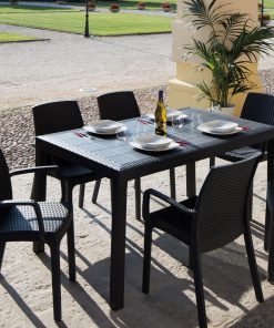 Sedia ecorattan Antracite Indiana Bica