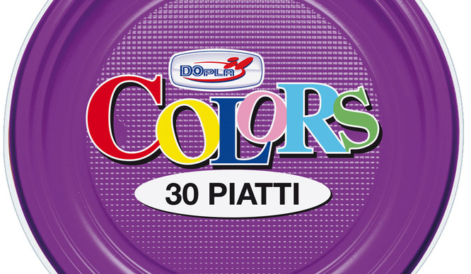 Dopla piatti piani colorati 25 pezzi - immagine 2