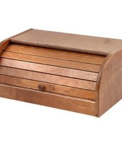 Portapane in legno con serrandina apri e chiudi
