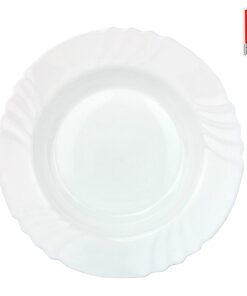 Bormioli Rocco confezione 6 pz Piatti fondi Arcopal "Ebro" 23 cm vetro robusto bianco
