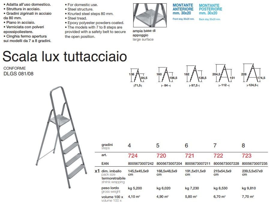 Scala in acciaio Scab