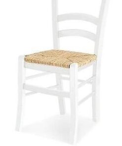 Sedia in Legno Paesana con seduta in paglia bianca