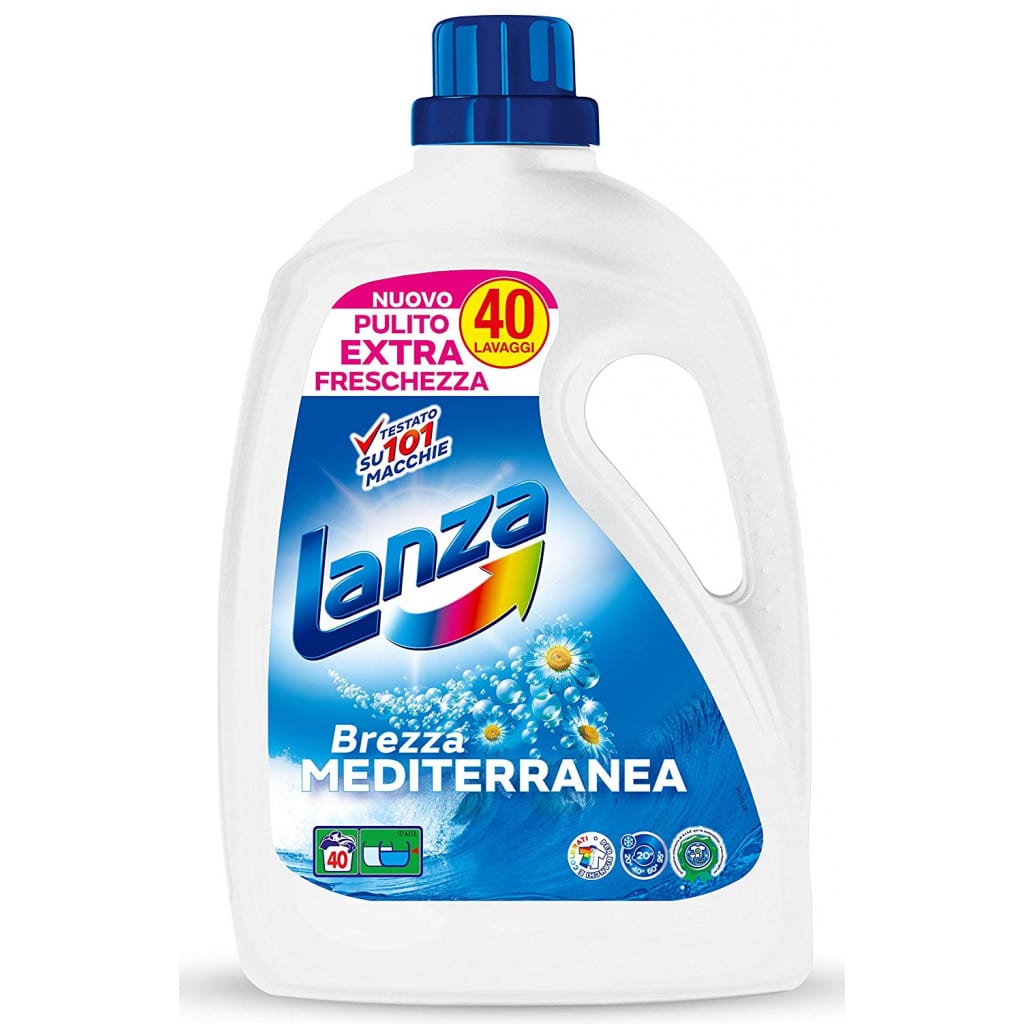 Lanza Detersivo Bucato Lavatrice Liquido Brezza Mediterranea 40 Lavaggi