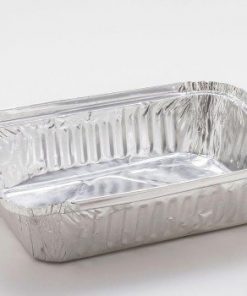 Vaschette alluminio decla 2 porzioni con coperchio 2 pezzi