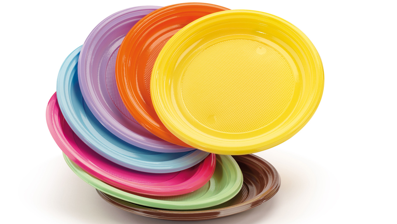 Dopla piatti piani colorati 25 pezzi