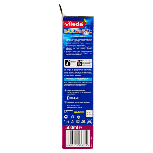 Vileda Magical idrorepellente Spray 500 ml + Panno - immagine 3
