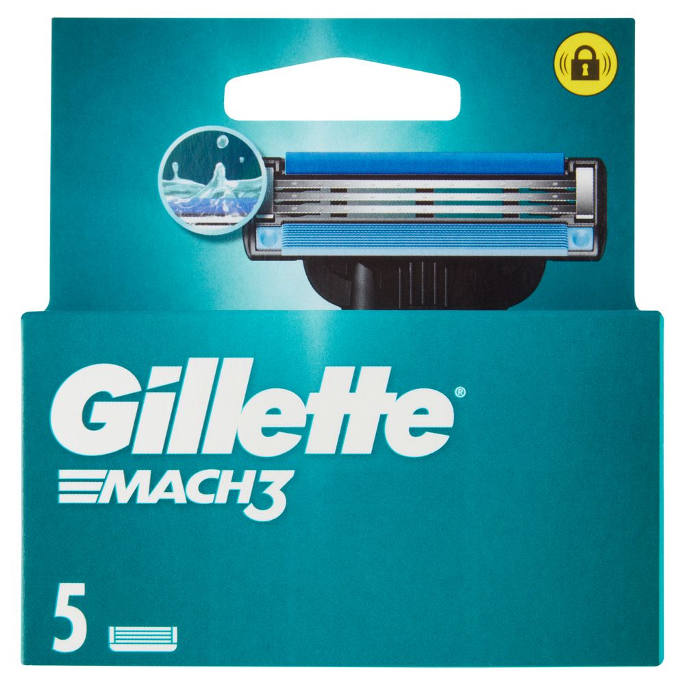 Gillette Mach3 Lamette di Ricarica 5 pezzi