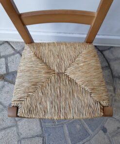 Alternative view of Sediolina Baby in Legno con Seduta Paglia metodo Montessori Noce