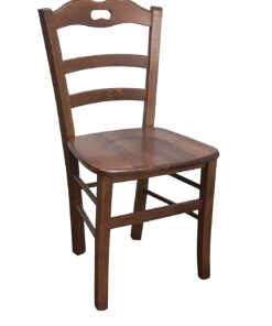 Sedia Valentina In Legno con Seduta In Massello Noce Scuro