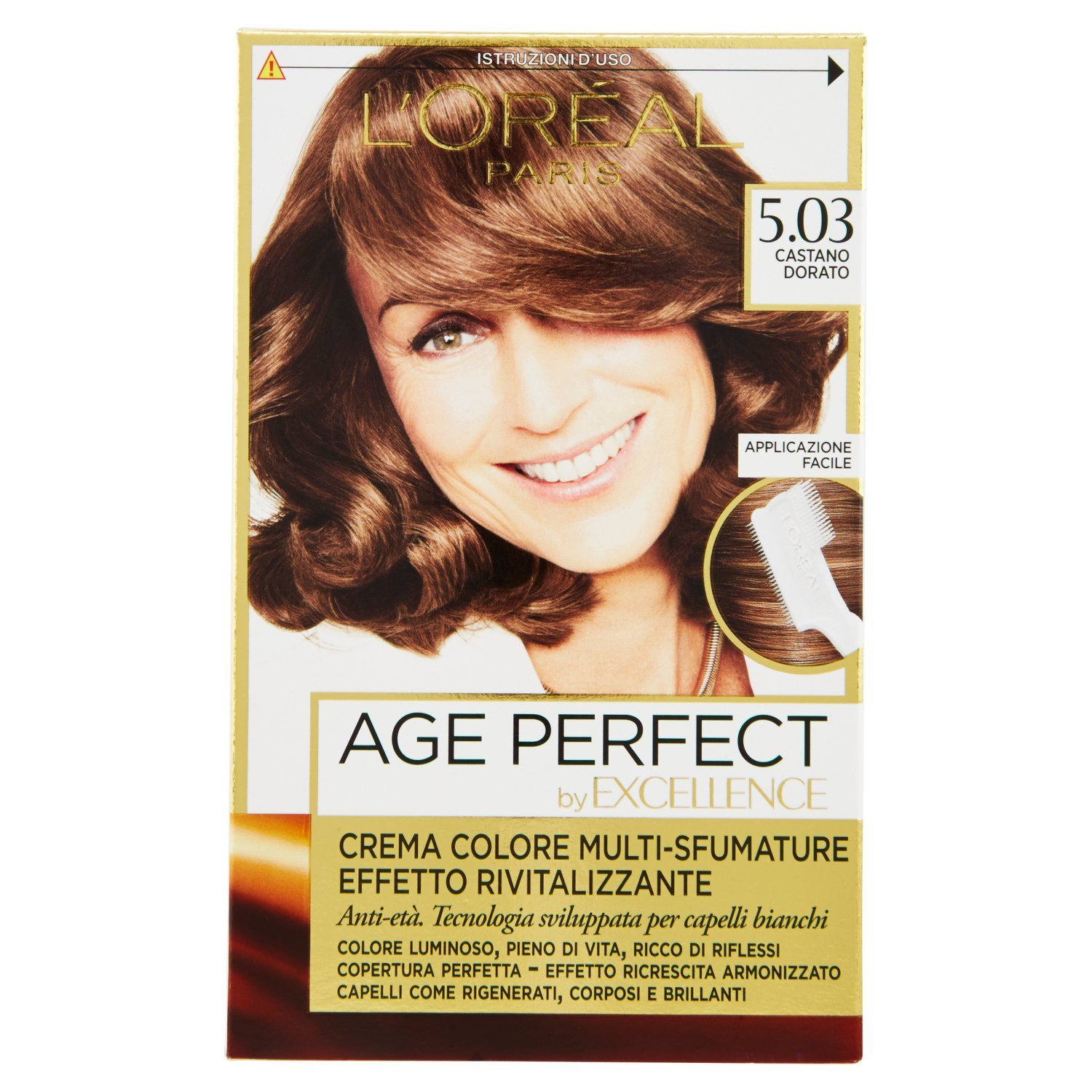 L'Oreal Excellence Age Perfect - Tintura per Capelli 5.03 Castano Dorato