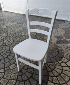 Alternative view of Sedia Valentina In Legno con Seduta In Massello Bianca