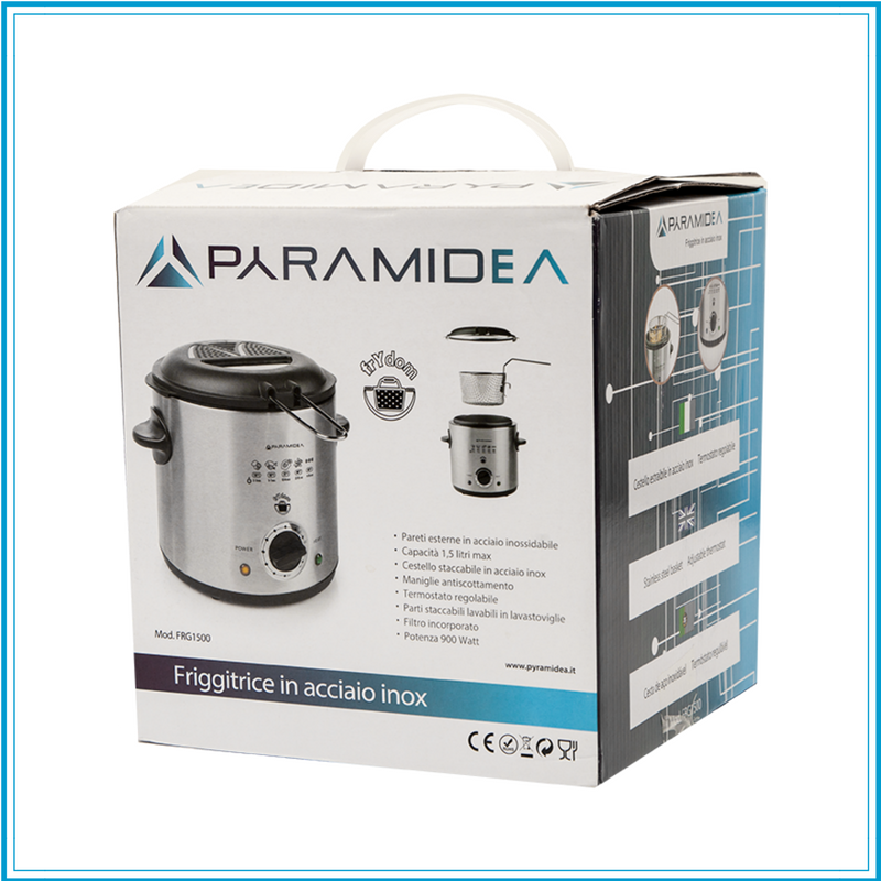 Friggitrice in acciaio inox 1,5 lt FRG1500 Pyramidea - immagine 3