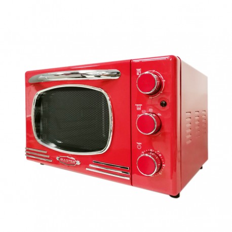 Master FE255 Forno Ventilato Vintage 25 Litri, 1300 W, Rosso