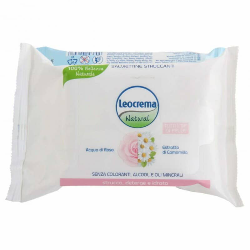 Leocrema Salviettine Struccanti Bio Natural 20 Pezzi