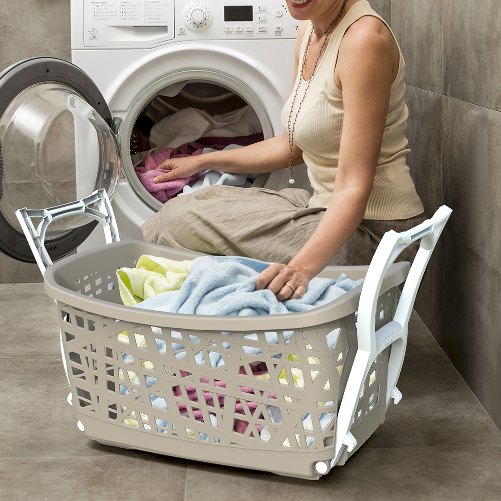 Bama Cesta Portabiancheria Bucato Con Gambe Stand Up - immagine 2