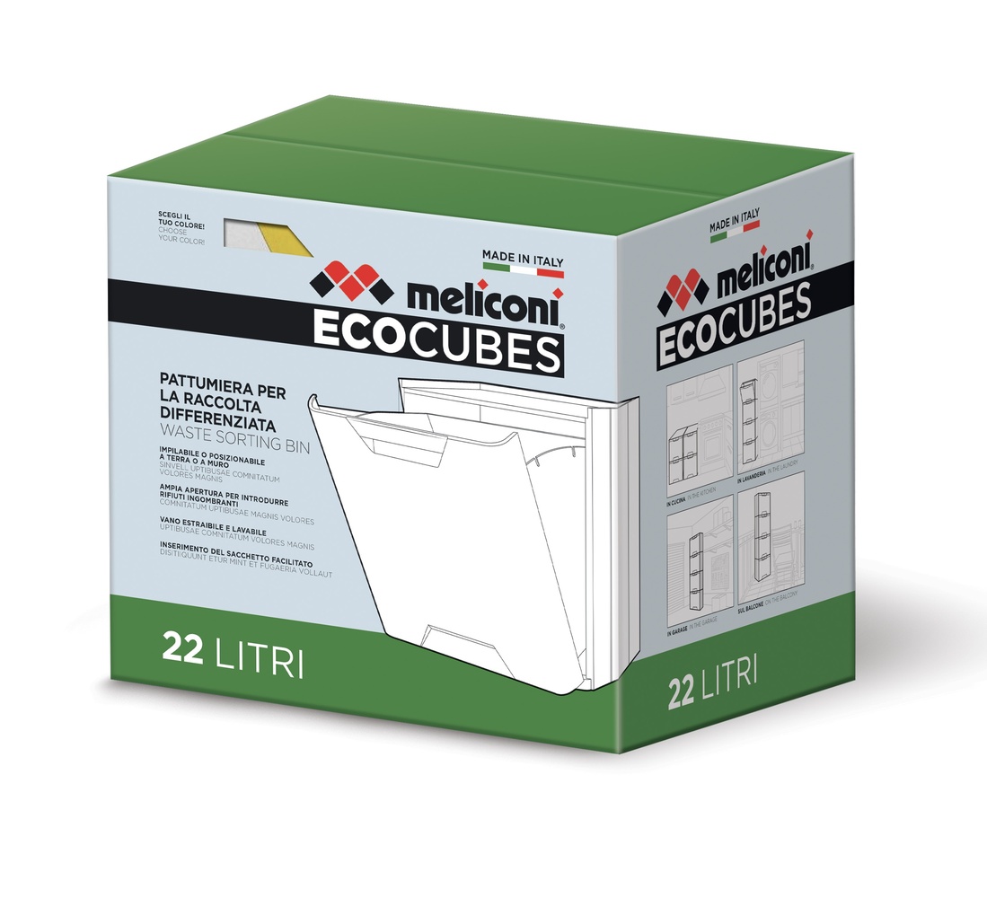 Meliconi Pattumiera Ecocubes 22 lt