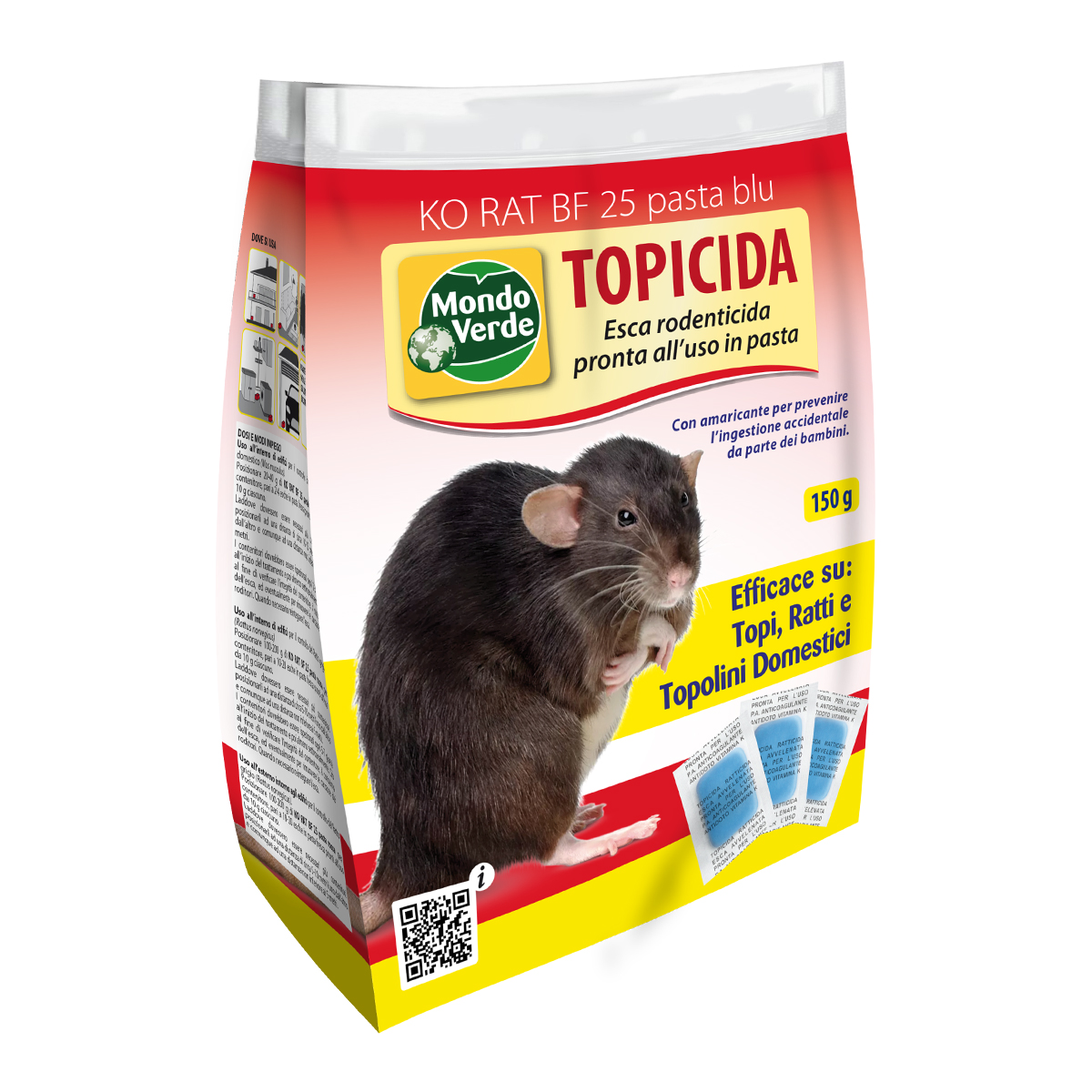 Esca Topicida Pasta Blu Brodifacoum 150 Gr