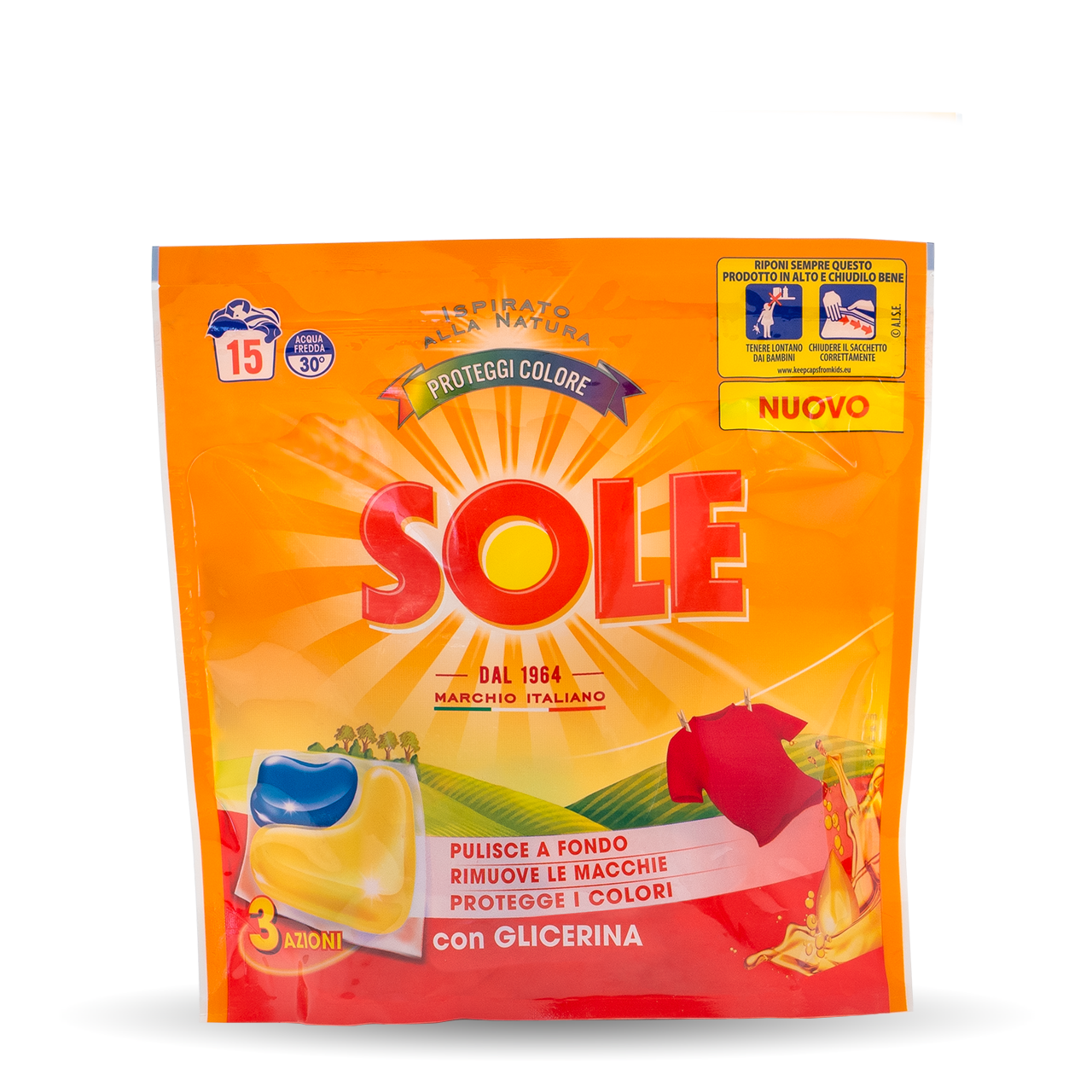Sole Igiene e Freschezza Igienizza con estratti di Eucalipto Caps 3 Azioni Plus 14 x 20 g