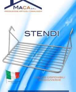 Stendibiancheria da balcone Maca 50x100 cm plastificato