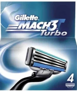 Gillette Mach 3 Turbo Lamette Ricarica 4 pezzi