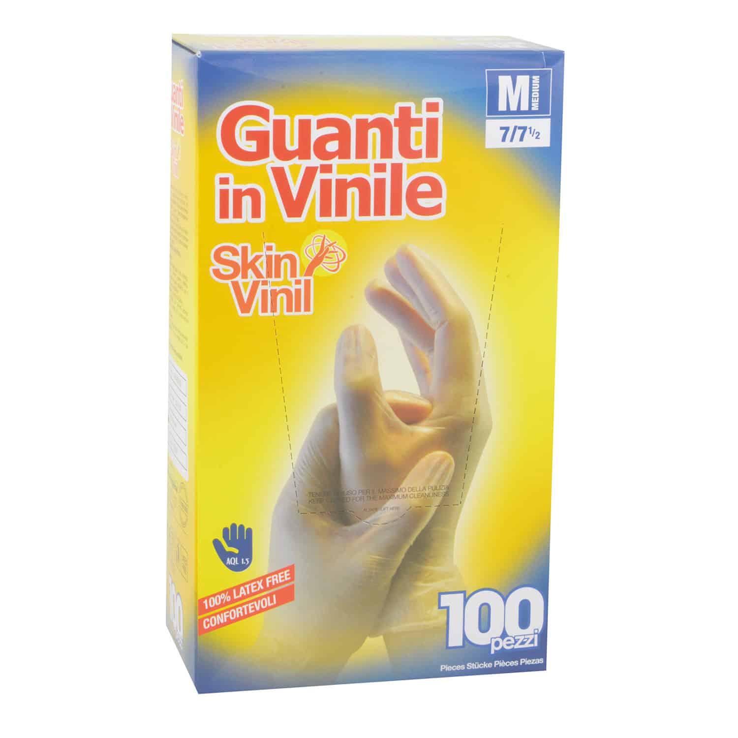 Skin Vinil Guanti Usa e Getta In Vinile 100 pezzi