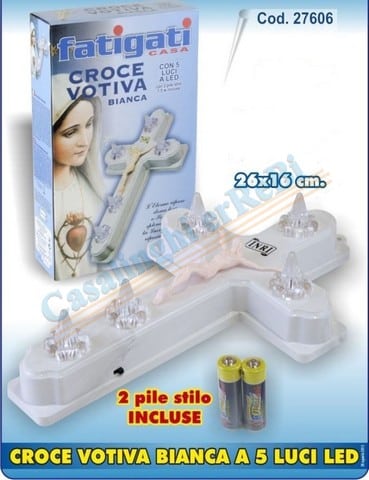 Fatigati Croce Votiva Bianca 5 luci