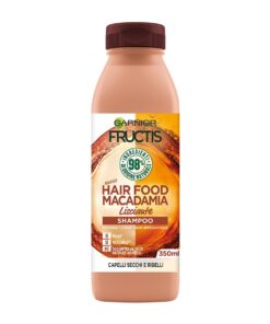 Fructis Hair Food Shampoo Macadamia Lisciante Capelli Secchi Ribelli 350 ml