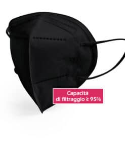 Mascherina di protezione a 5 strati FFP2 KN95 Nera