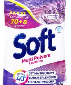 Soft Detersivo Multi Polvere per lavatrice Lavanda Intensa 70 + 8 lavaggi 4,680 Kg