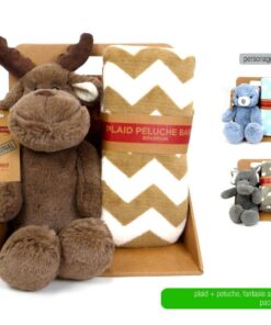 Coperta plaid con peluche 80x90 cm