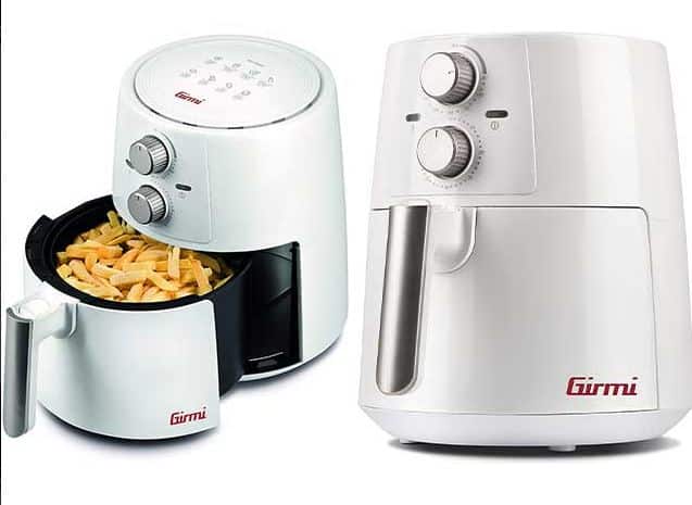 Girmi Friggitrice Ad Aria EcoFrit FG95 – 3,2L, 8 Programmi, 1500W, Bianco E Acciaio