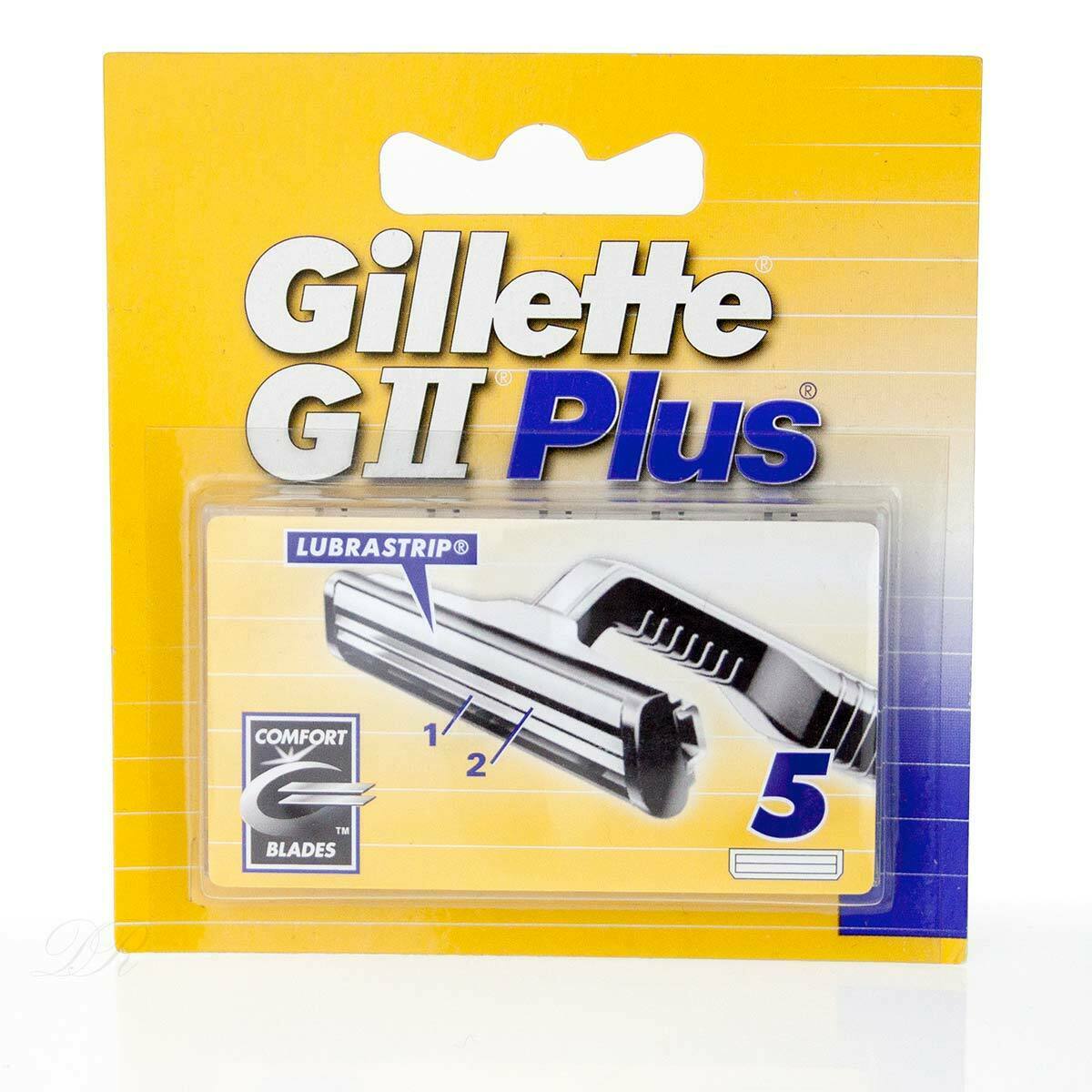 Gillette lame di ricambio per rasoio GII Plus 1 confezione da 5 lamette