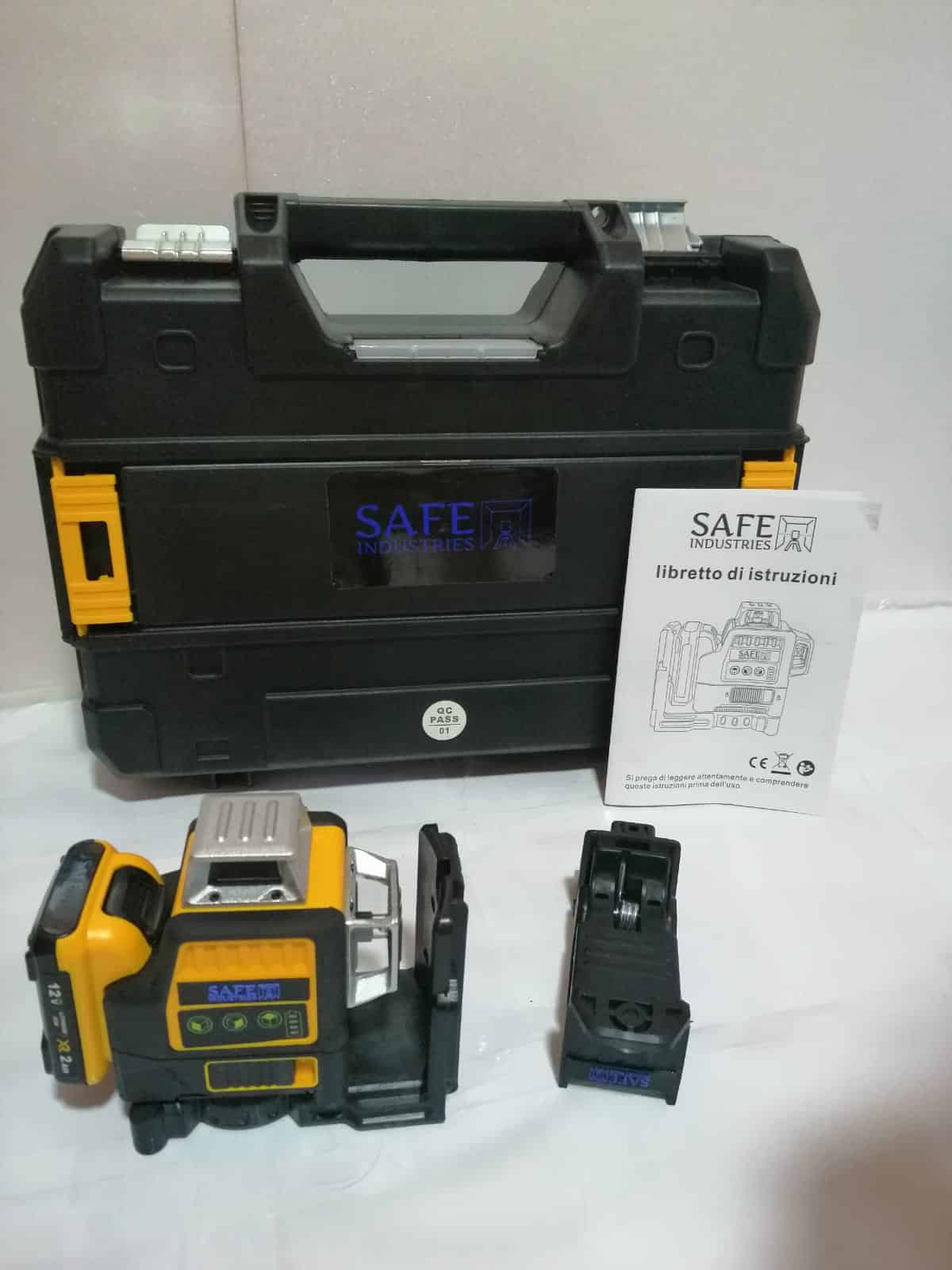 Livella Laser Professionale 12 Linee 3D Autolivellante, compresa staffa per cartongesso - immagine 3
