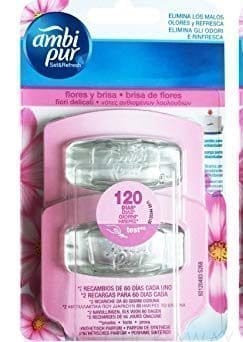 Ambipur Fiori delicati Deodorante per Piccoli Spazi 2 Ricariche da 5.5 ml