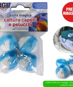 Palla magica Irge per bucato 4 pz, cattura capelli e pelucchi.