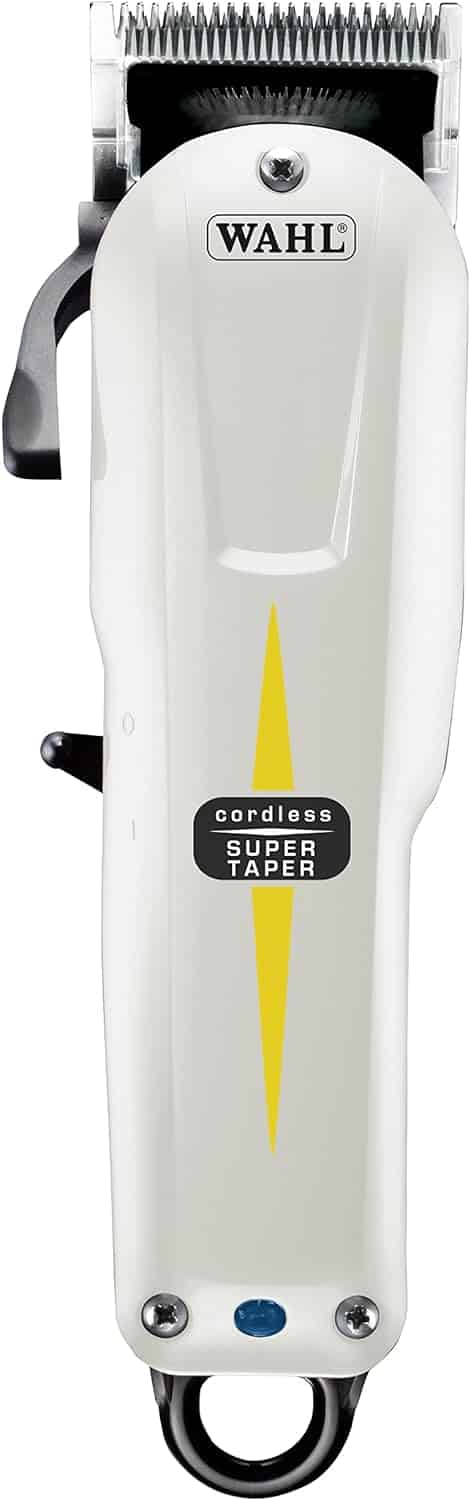 Wahl Cordless Super Taper - Tagliacapelli professionale senza cavo - Per tagliare grandi quantità di capelli e sfumatura, nero/bianco
