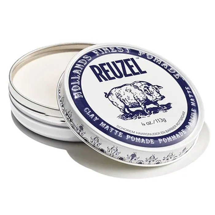 Reuzel cera capelli Clay tenuta media Pomade Matte 113gr