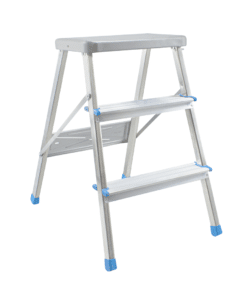 Sgabello SCAB 3 Gradini SALGO Alluminio H64cm art.850 con Gancio di Sicurezza