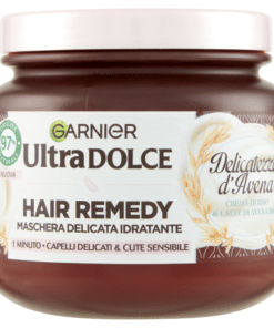 Garnier Ultra Dolce Hair Remedy Maschera per Capelli Delicata e Idratante Delicatezza d'Avena 340 ml