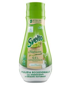 Svelto Powered By Nature Gel Lavastoviglie Tutto in 1 con Aceto Bianco 36 lavaggi 640 ml
