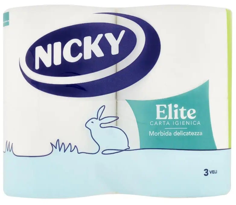 Nicky Elite Carta Igienica 4 rotoli 3 veli