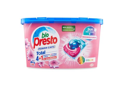 Bio Presto Color Power Caps Total 4 più 1 e Smacchiatore 18 pastiglie