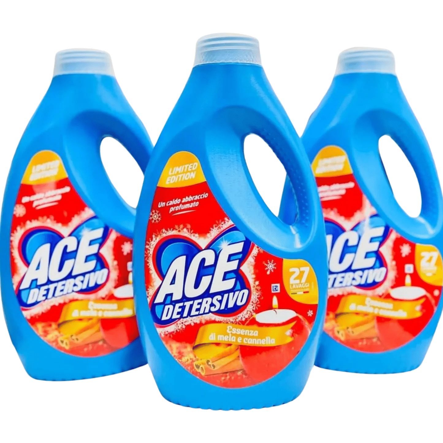 Ace Detersivo Lavatrice Limited Edition Essenza di mela e cannella 27 Lavaggi 1,35 lt