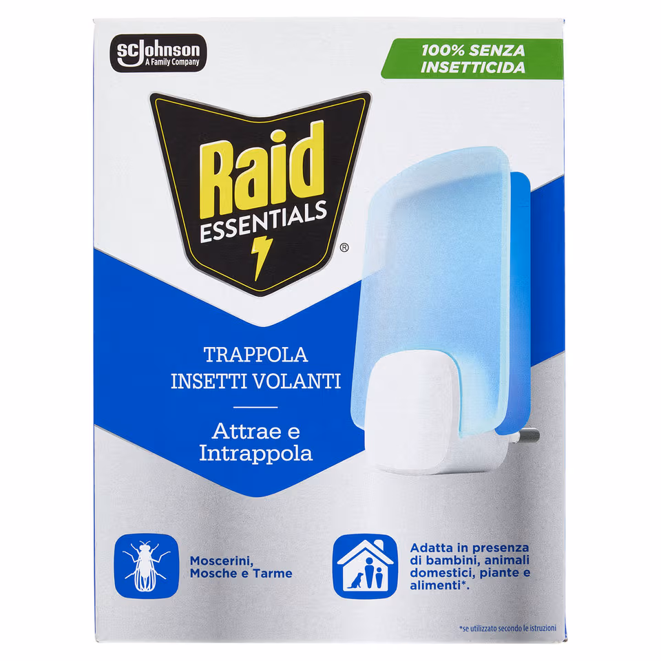 Raid Trappola Insetti Volanti Moscerini, Mosche E Tarme Compreso Base