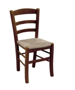 Sedia in Legno Paesana Con Seduta in Paglia Cucina Ristorante Trattoria Rustica